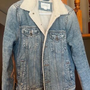 Acne Light Blue Denim Jacket with Cream Lining